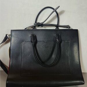 CLUCI Women's Leather Briefcase for Laptop 15.6" Slim Business Shoulder Bag